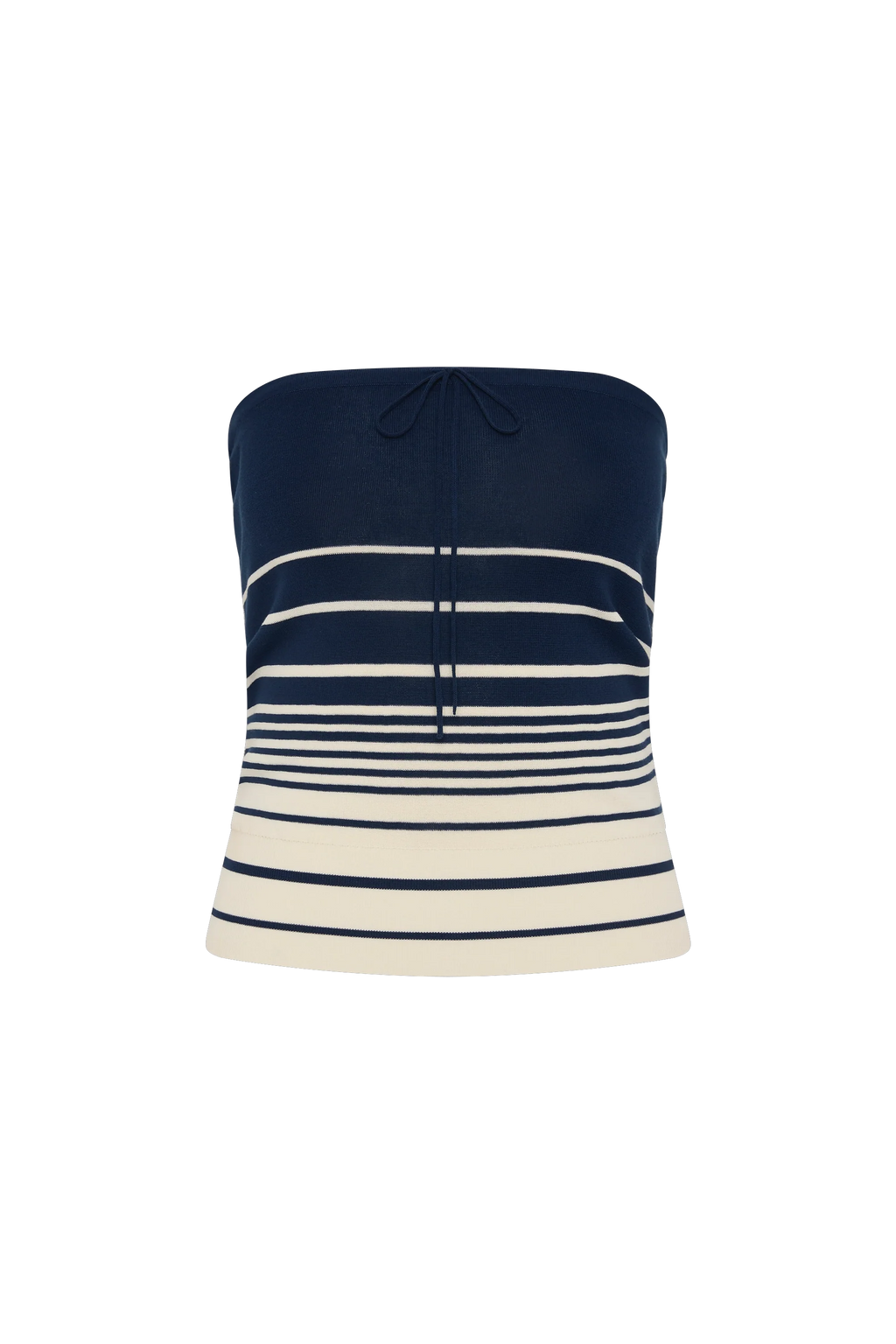 Arlette Strapless Top Navy Cream Stripe - Final Sale