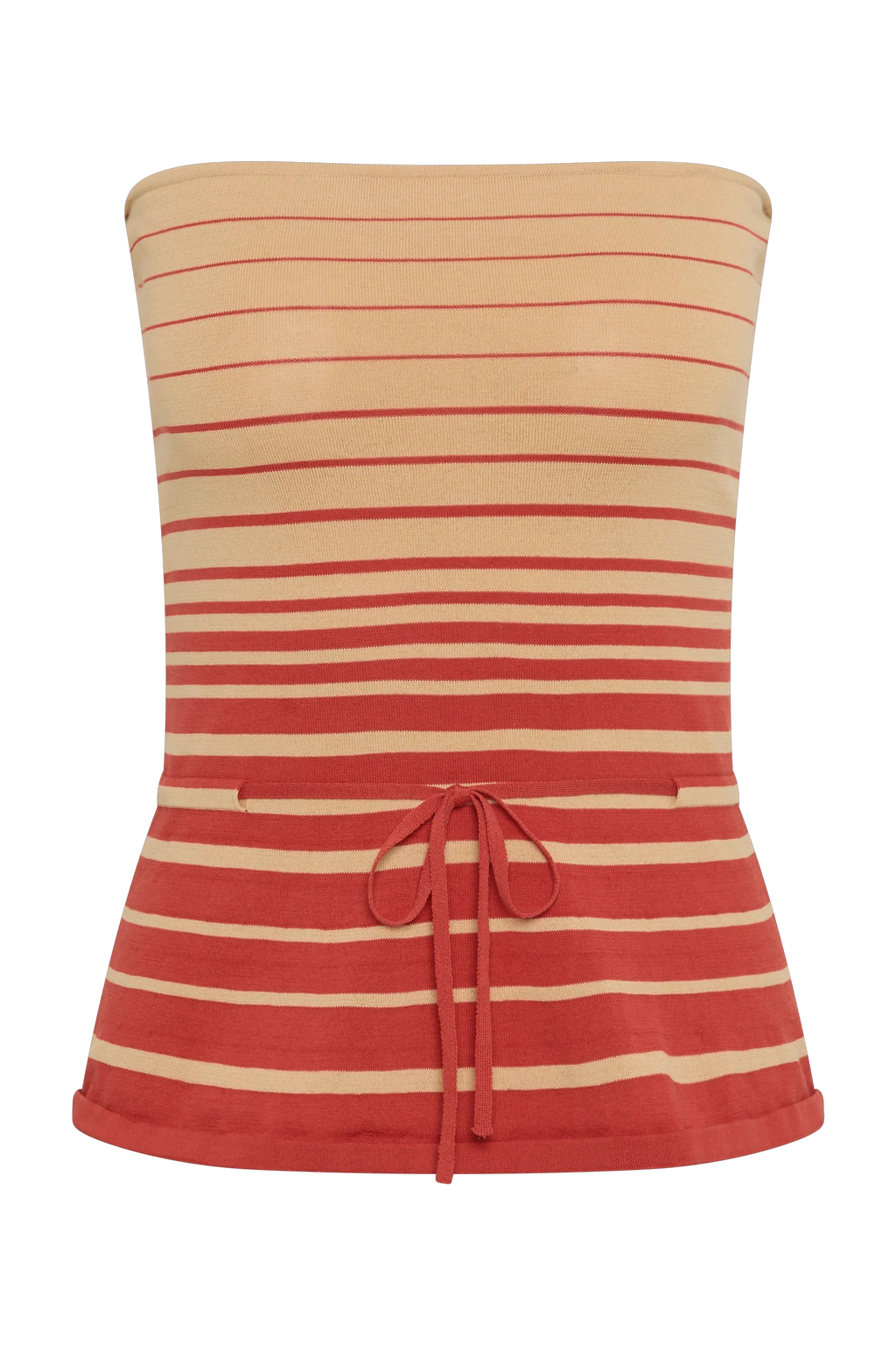 Casia Top Accordion Stripe Amber Fawn - Final Sale