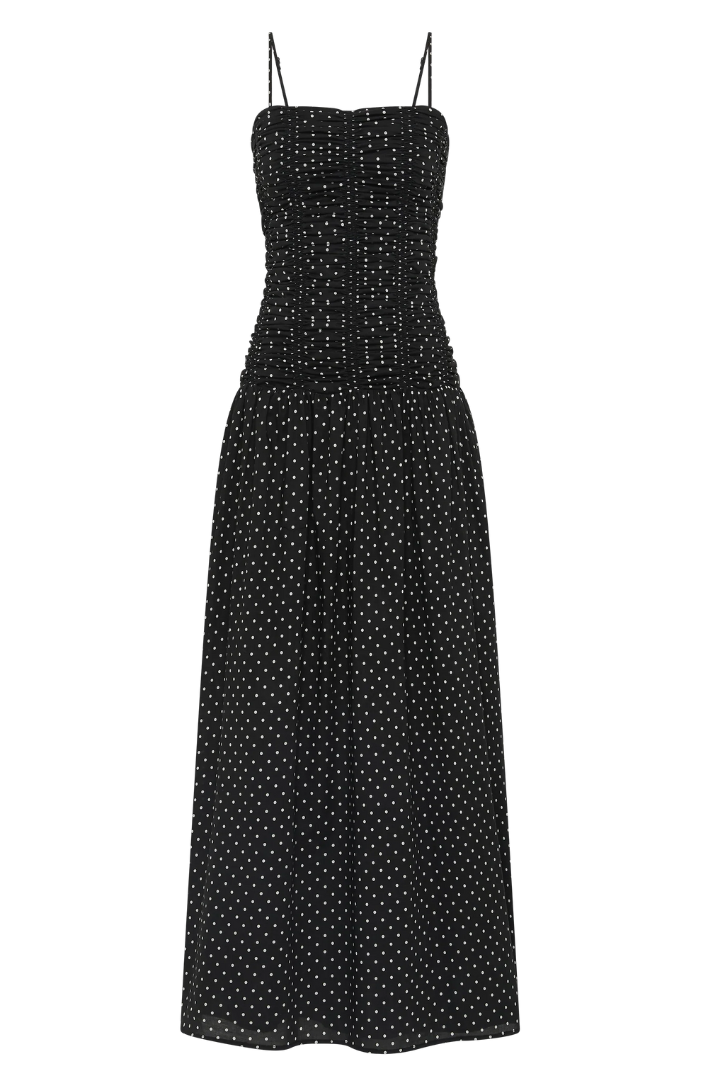 Mira Maxi Dress Lola Polka Dot Black Off White