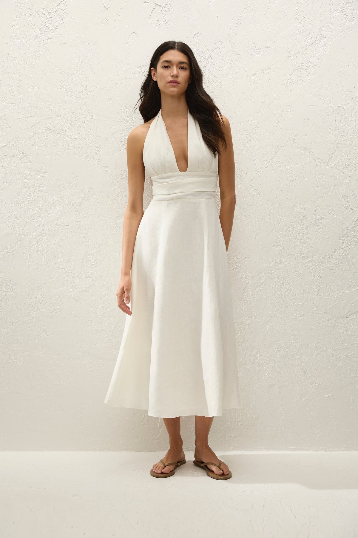 Bianca Midi Dress White - Final Sale