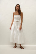 Venta Midi Skirt White - Final Sale