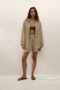 Clemente Shirt Carmen Stripe Sand Cedar
