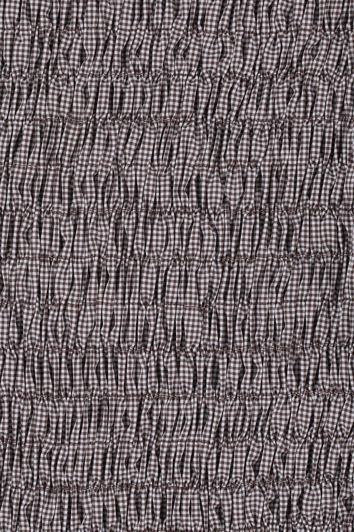 Edda Top Hanne Gingham Espresso - Final Sale