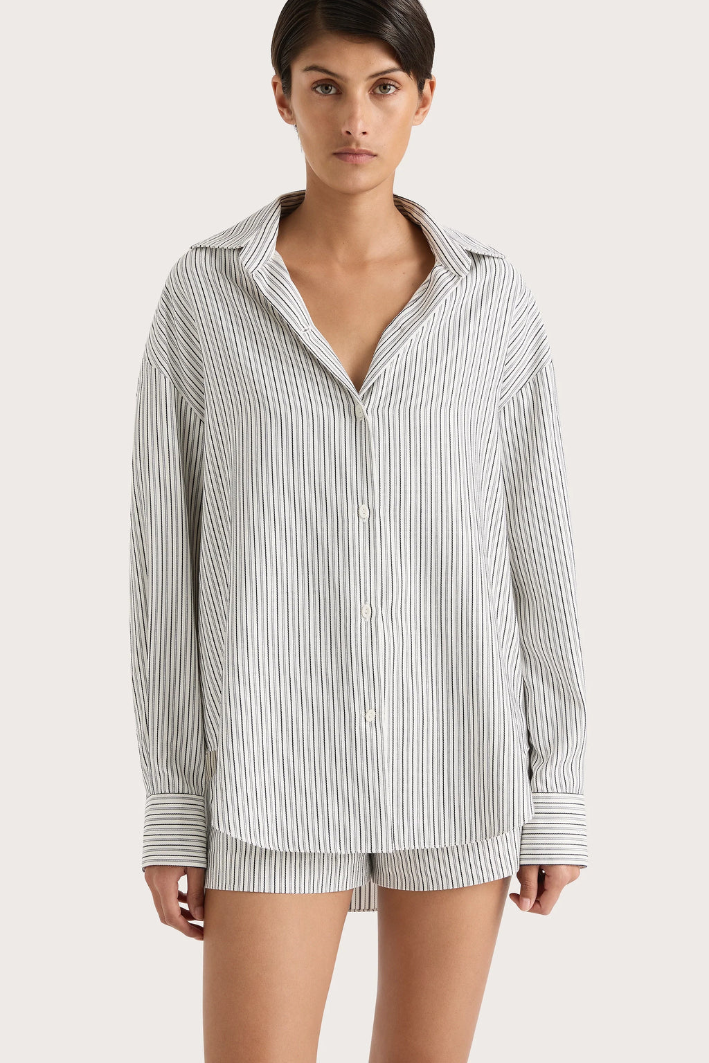 En Vau Shirt Navy Stripe - Final Sale