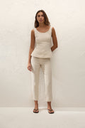 Iria Capri Pant Lola Polka Dot Cream Black