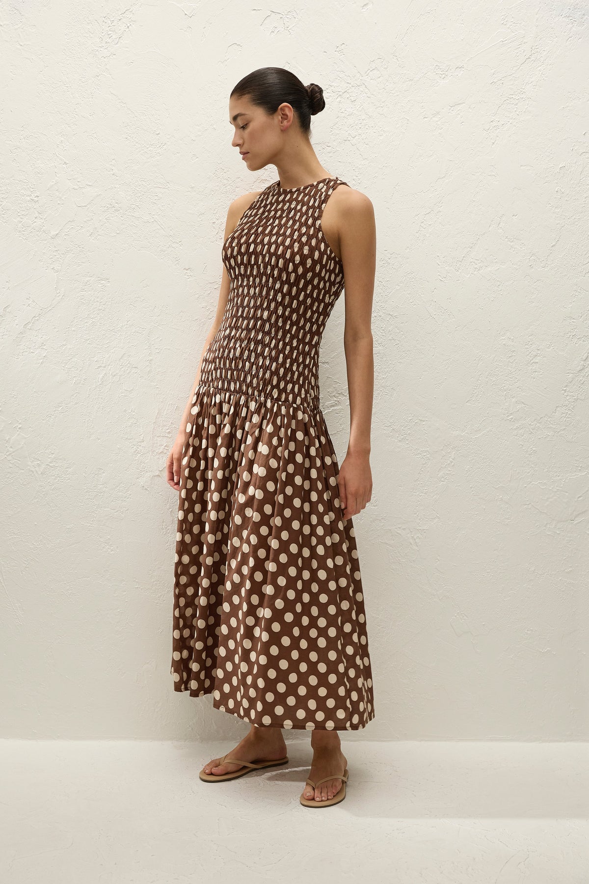 Luisa Midi Dress Cioccolato Dot