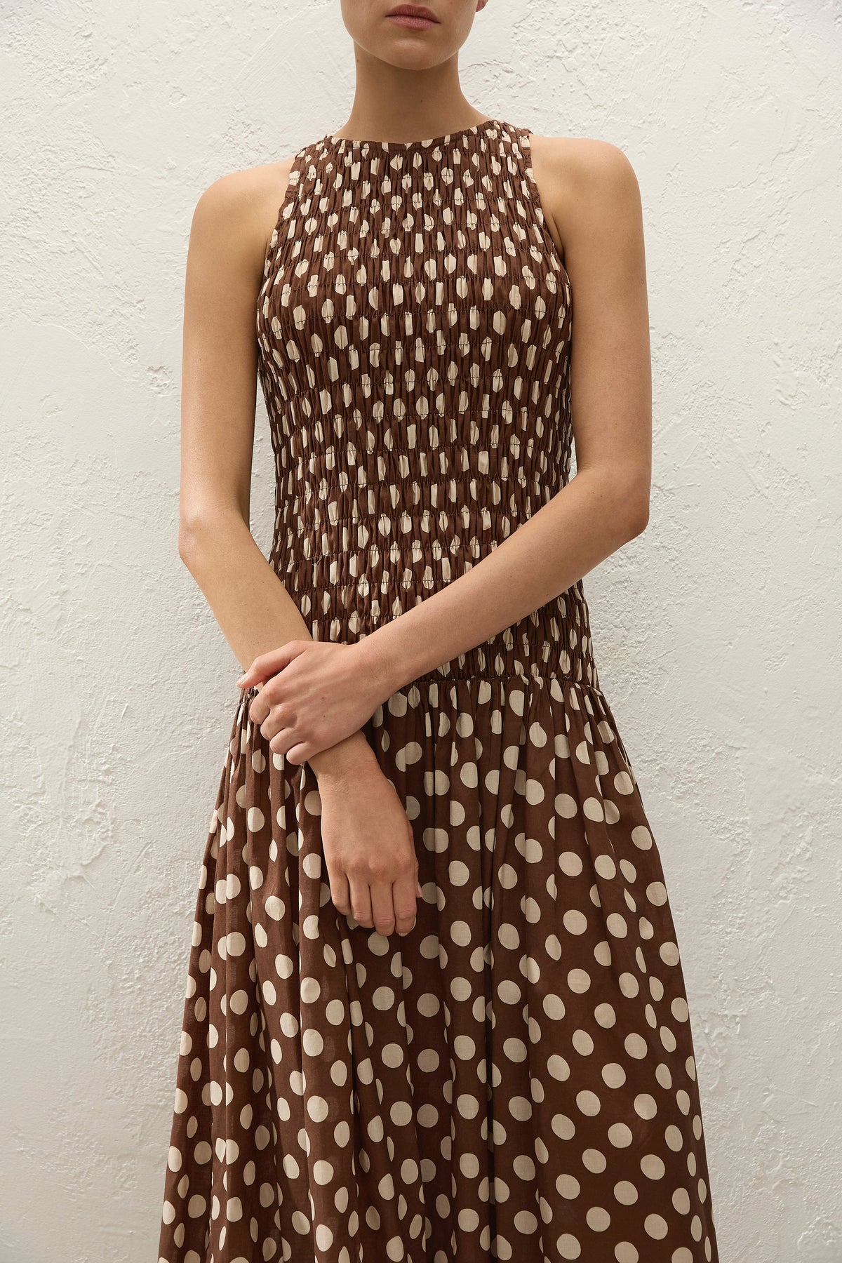 Luisa Midi Dress Cioccolato Dot