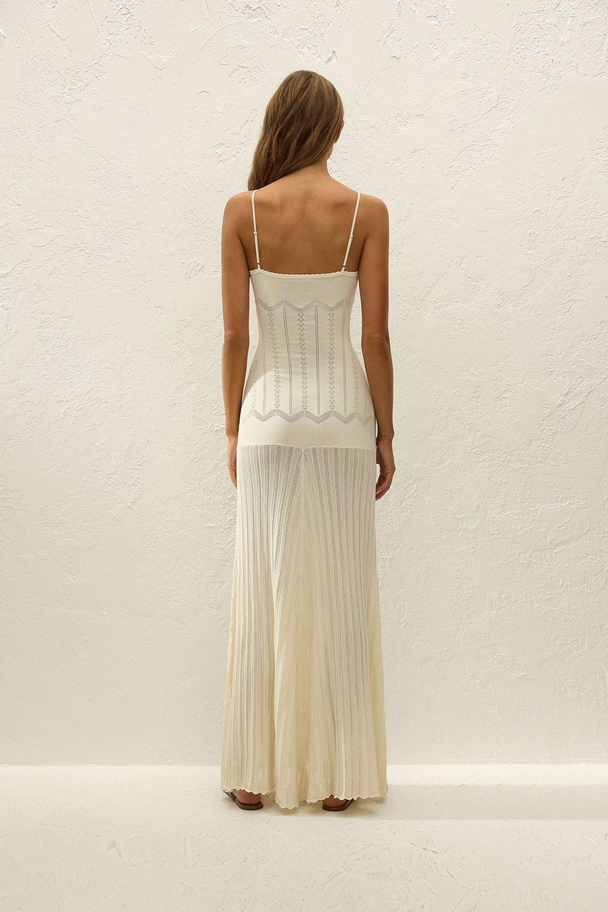 Irene Maxi Dress Maja Pointelle Vintage White