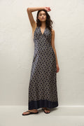 Elidia Maxi Dress Juanita Swirl Indigo - Final Sale