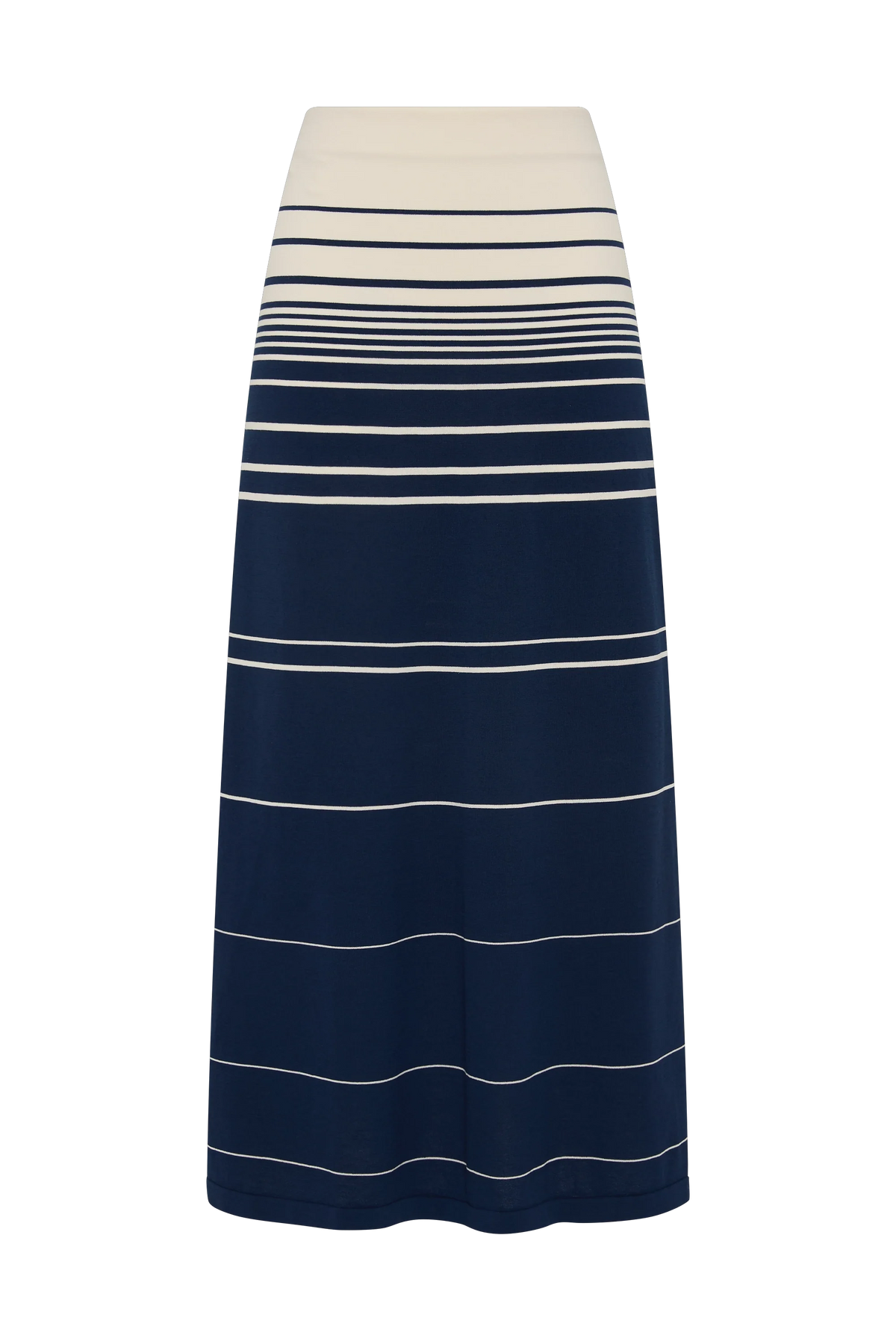Casia Maxi Skirt Navy Cream Stripe - Final Sale