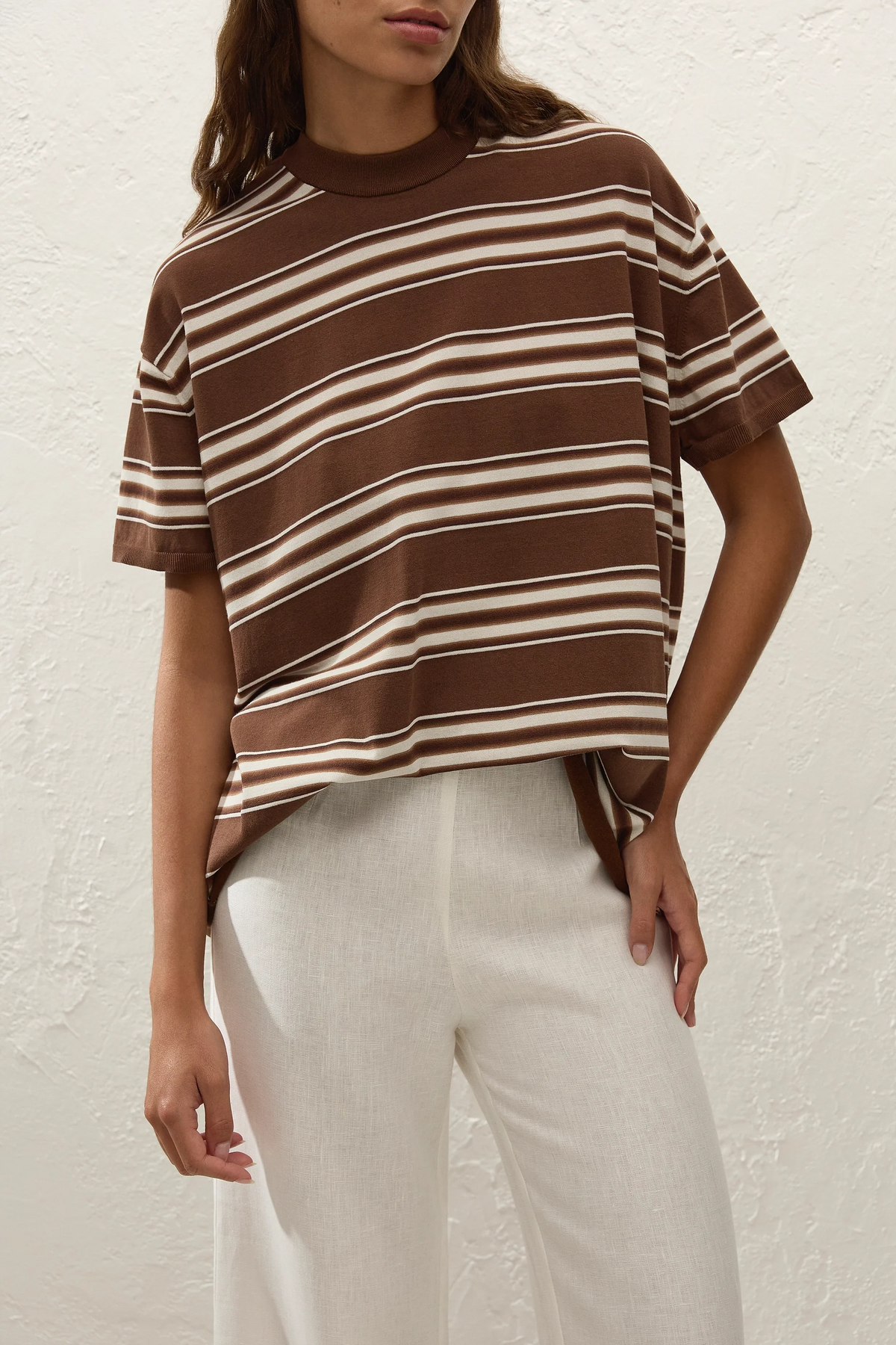 Le Paz Top Ombre Stripe Macro Carob - Final Sale