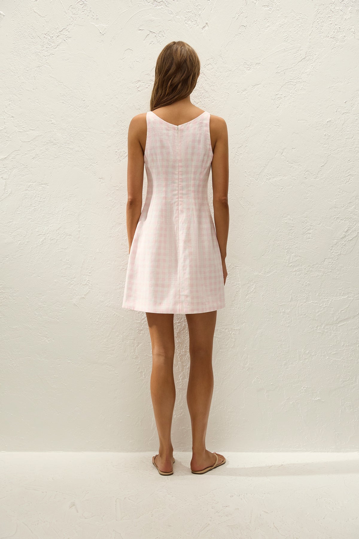 Sanne Mini Dress Gingham Palazzo