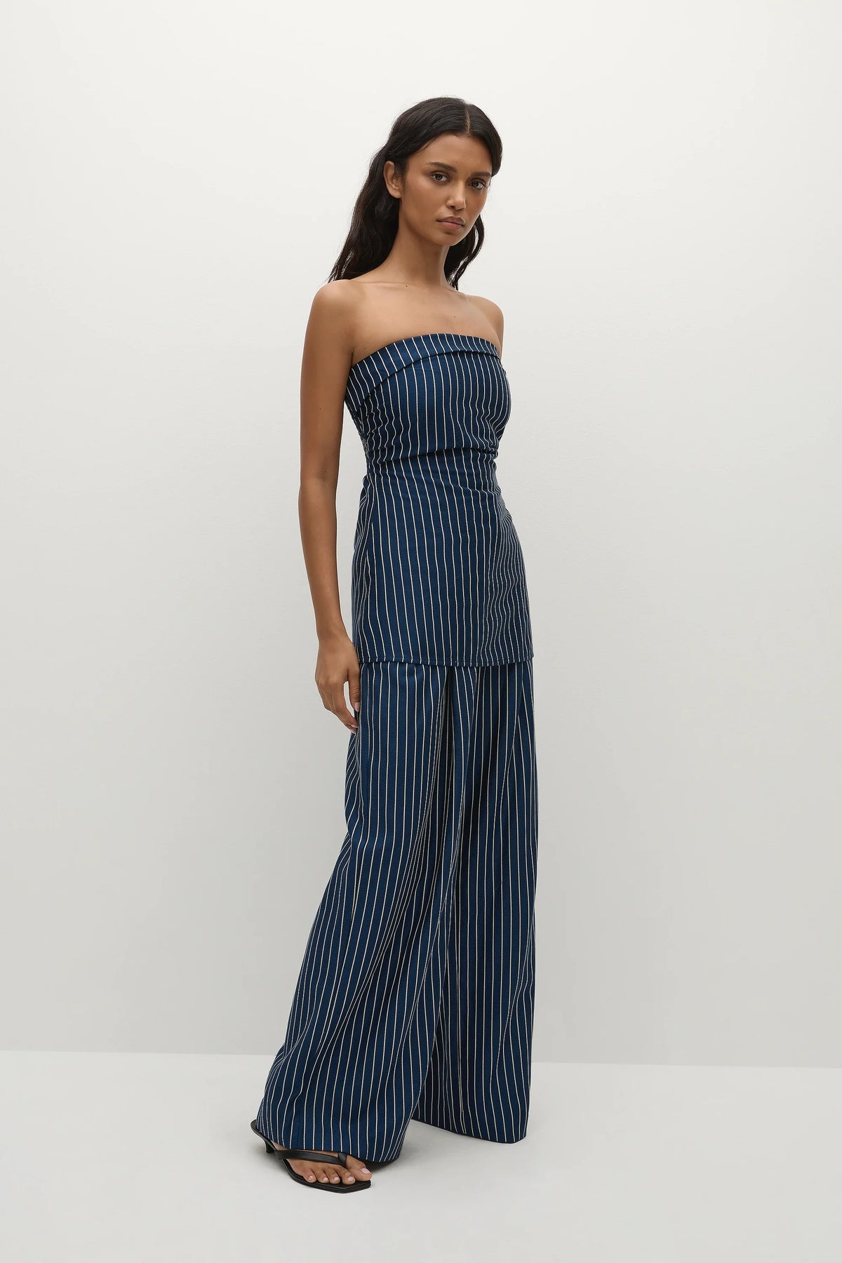 Britta Top Chevron Stripe Vintage Navy - Final Sale