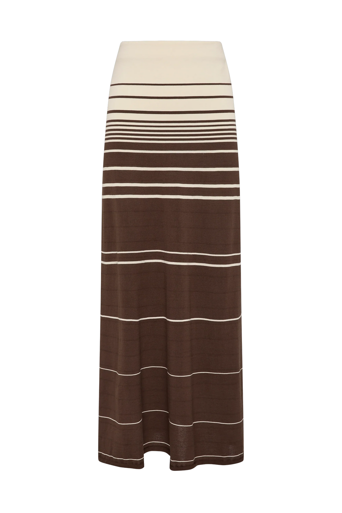 Casia Maxi Skirt Accordion Stripe Brown Beige - Final Sale