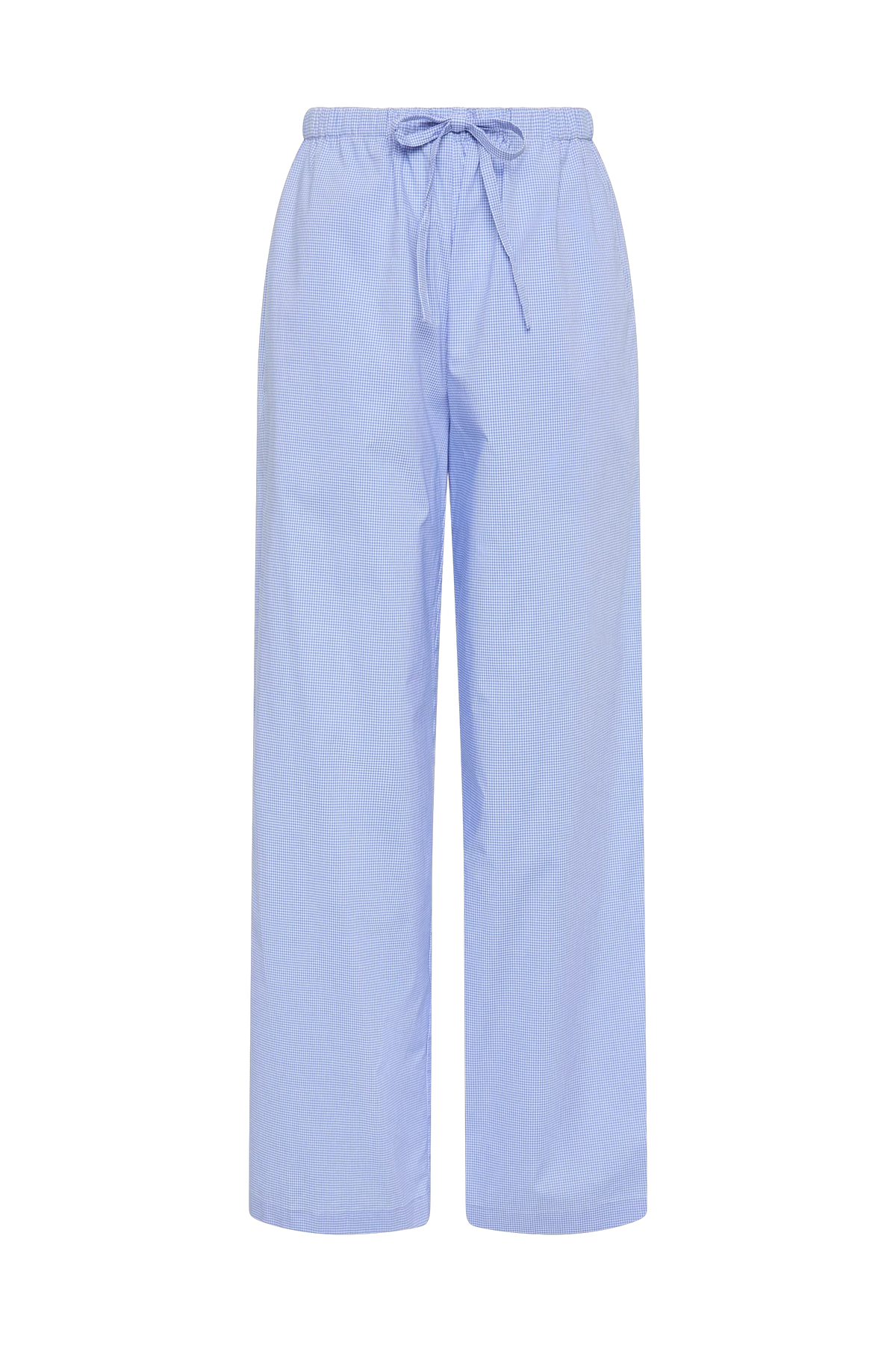 Martine Pant Micro Gingham Soft Blue - Final Sale