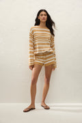 Carlo Short Breton Stripe Sienna - Final Sale