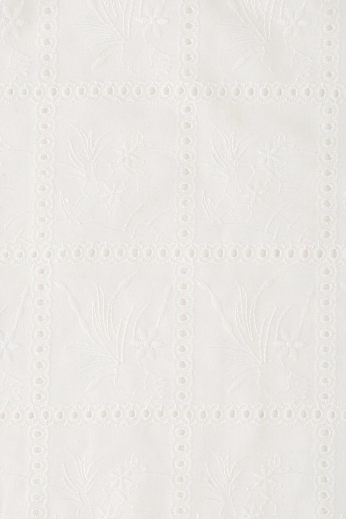 Serafina Mini Dress Handkerchief Broderie White