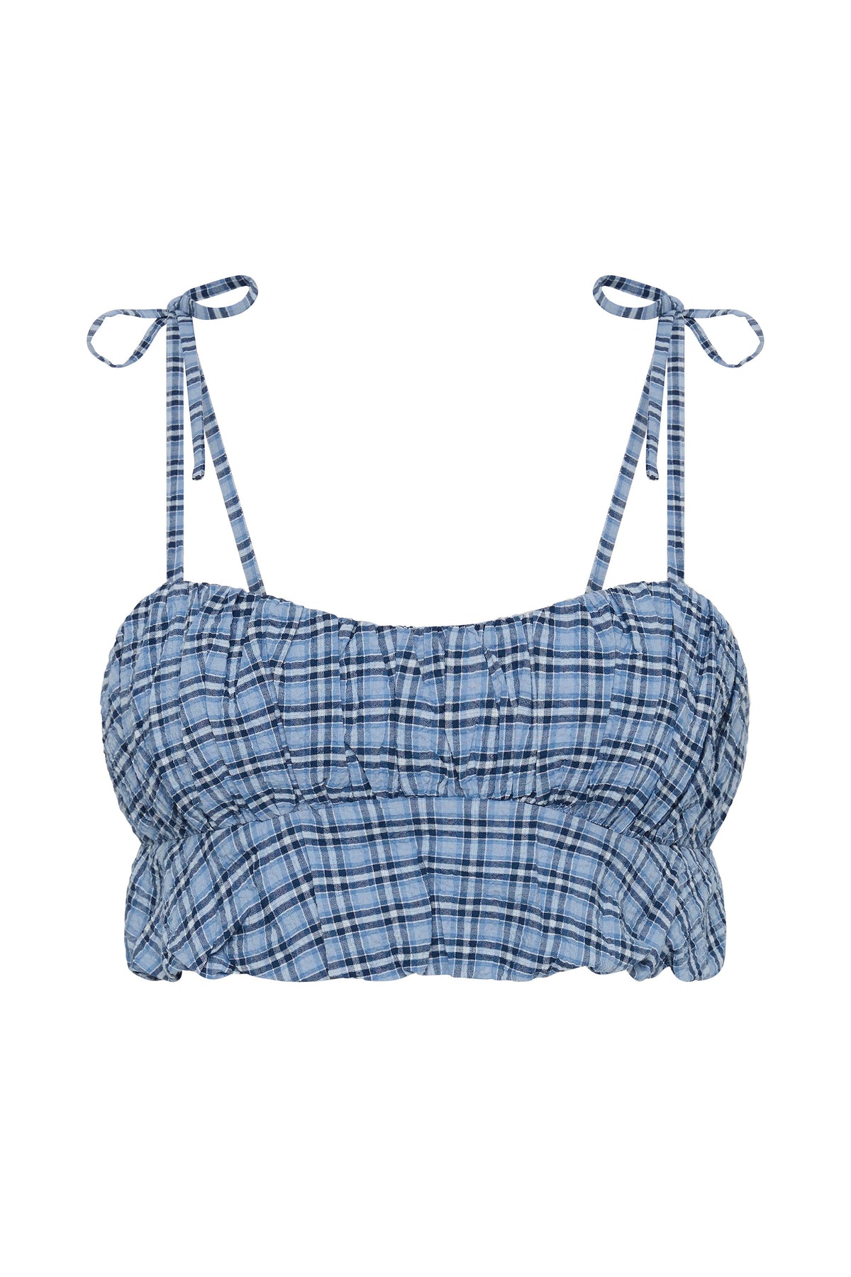Pelea Top Vintage Blue Check