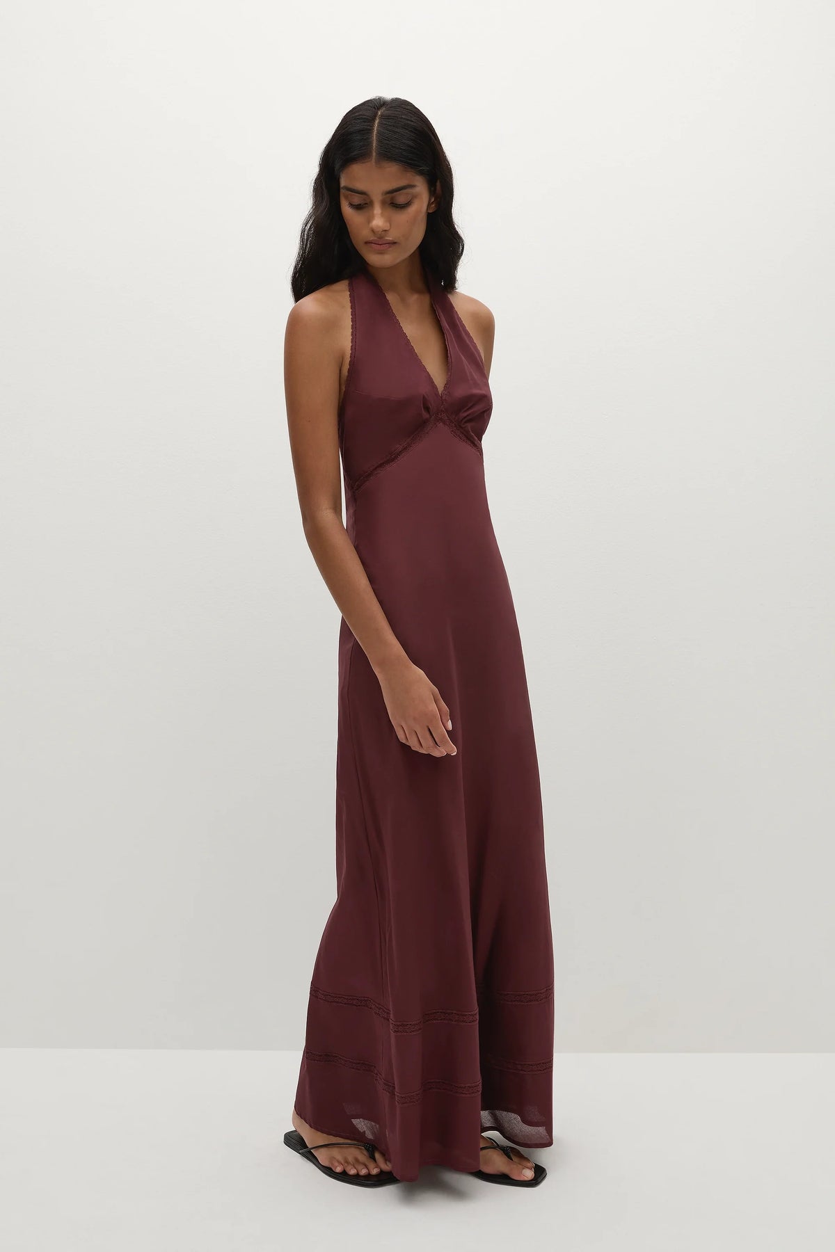 Jasmine Maxi Dress Bordeaux - Final Sale