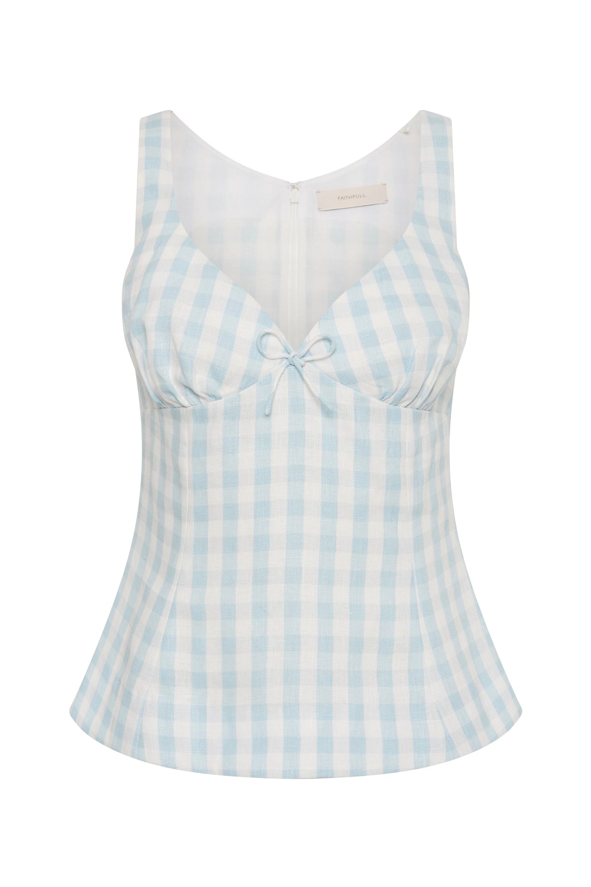 Martuba Top Gingham Sky Blue