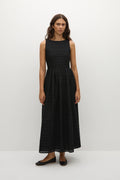 Tuva Midi Dress Agnes Broderie Anglaise Black - Final Sale