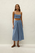 Agora Skirt Vintage Blue Check