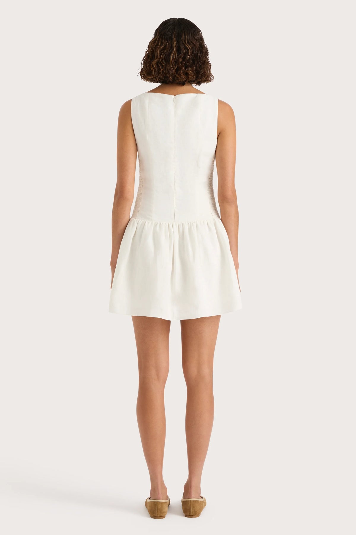 Blair Mini Dress White - Final Sale