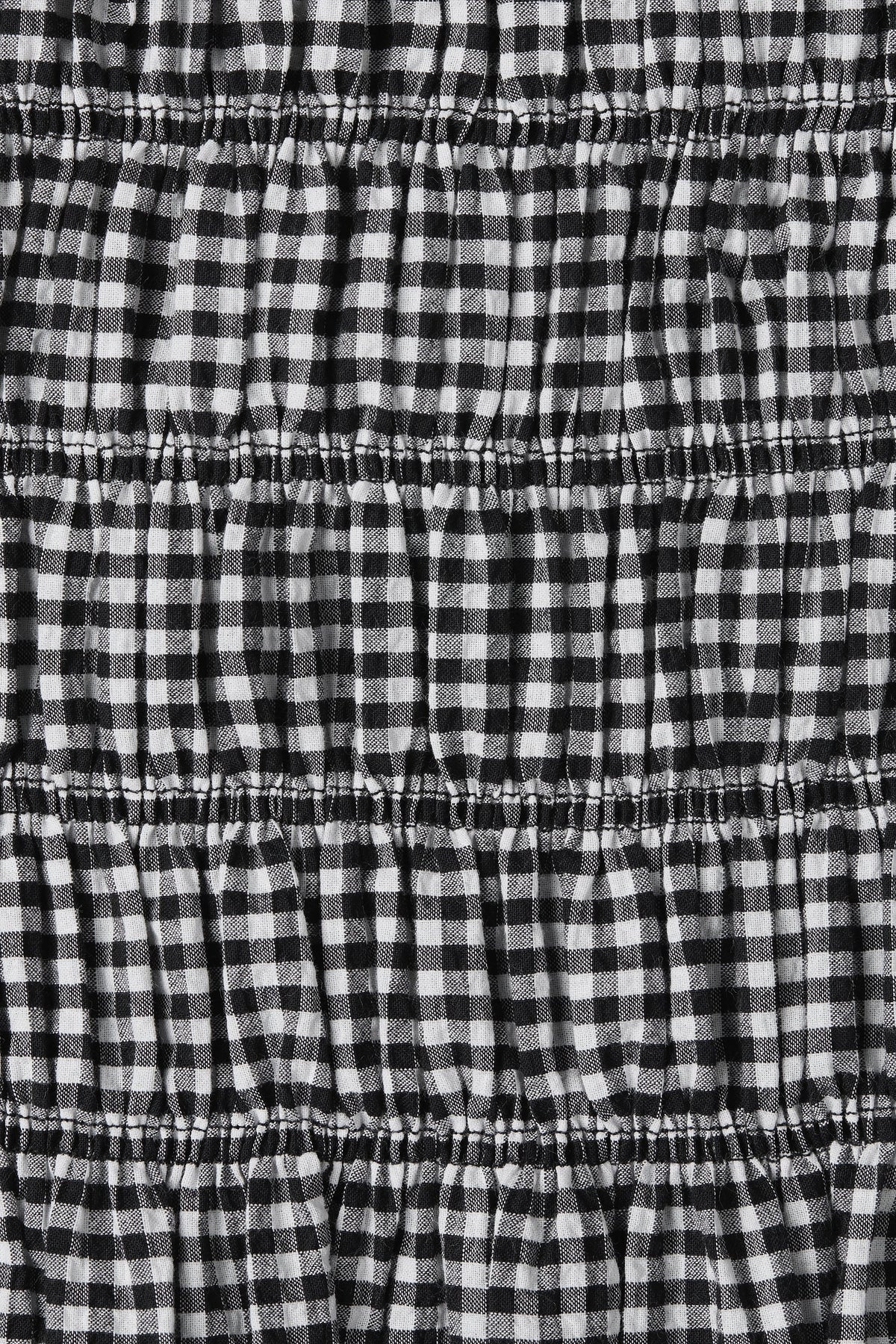 Leya Top Cantinho Gingham Black