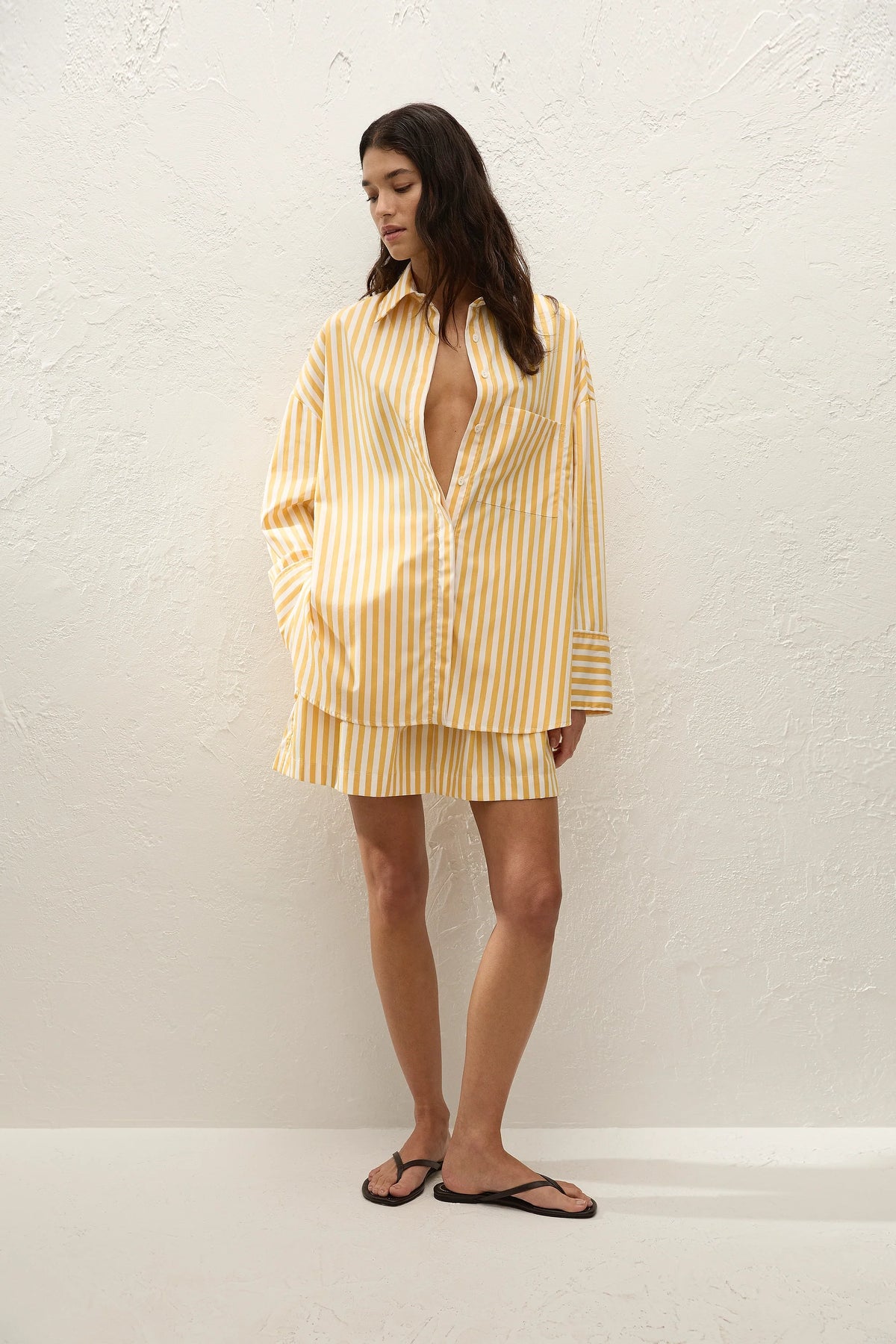 Clemente Short Orozco Stripe Mustard - Final Sale