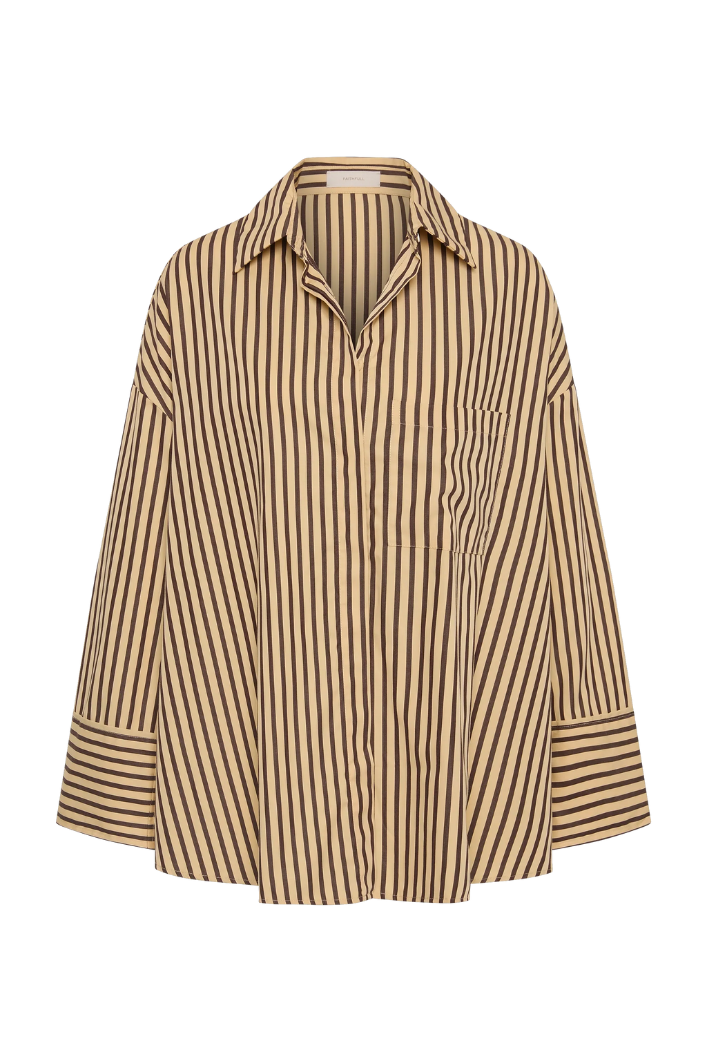 Clemente Shirt Carmen Stripe Sand Cedar