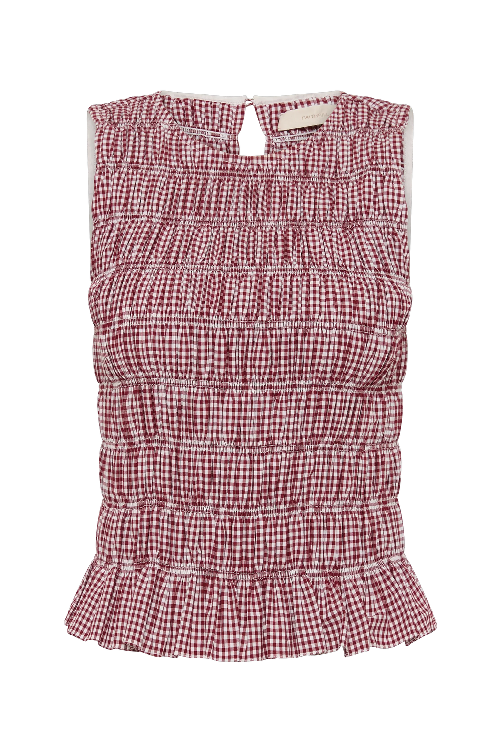 Heidi Top Gingham Red - Final Sale