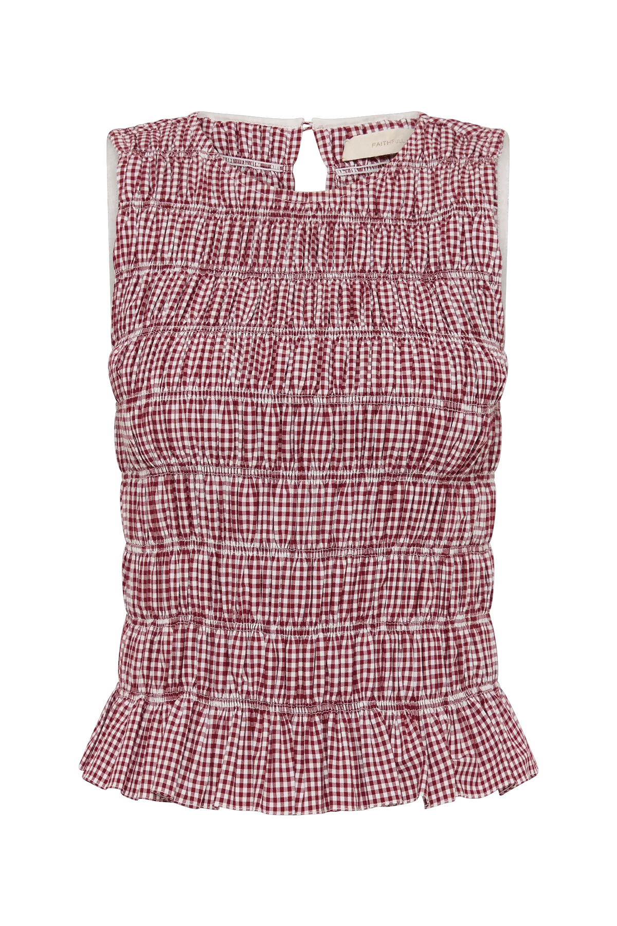 Heidi Top Gingham Red - Final Sale