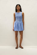 Carina Mini Dress Joao Stripe Azulejo Blue